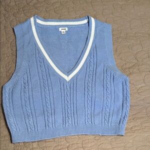 Garage Blue V-Neck Sweater Vest